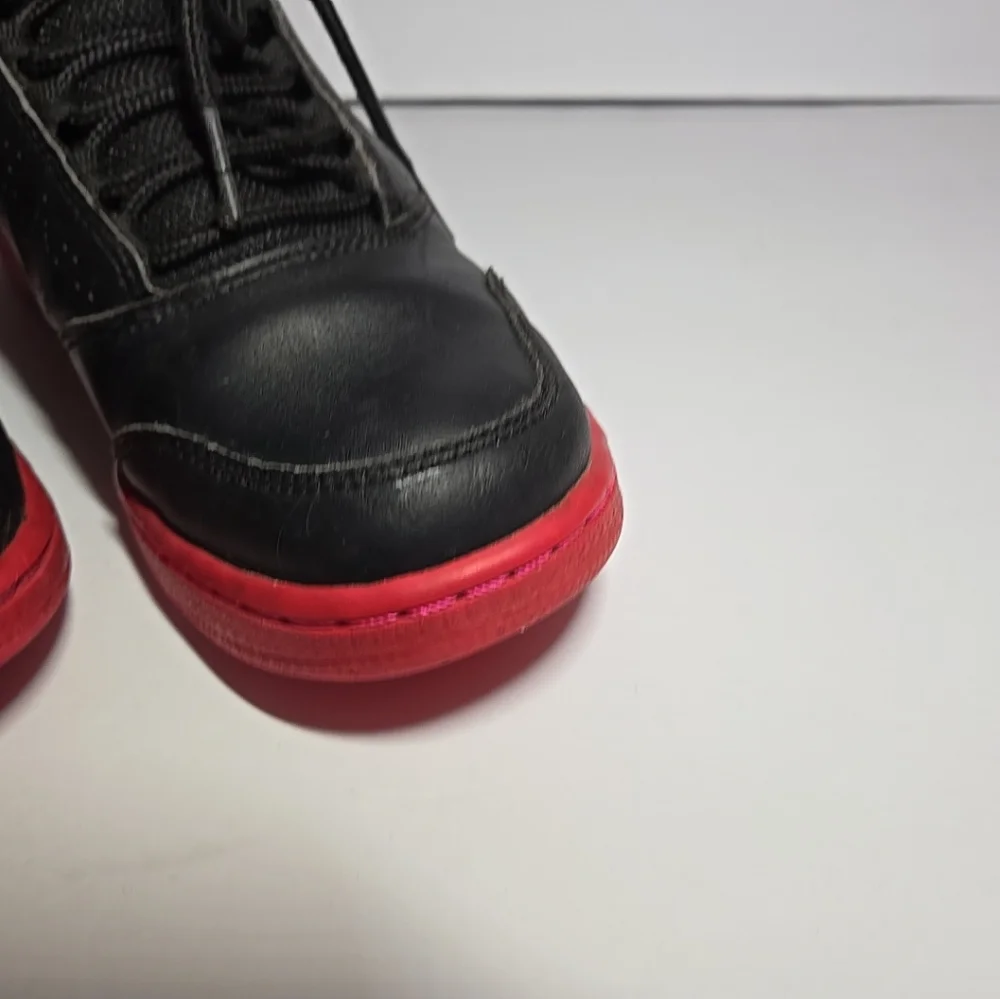 Nike Air Jordan 1 Flight 5 Black/Red Or Pink Sz 6Y Gently Worn - Picture 5 of 12